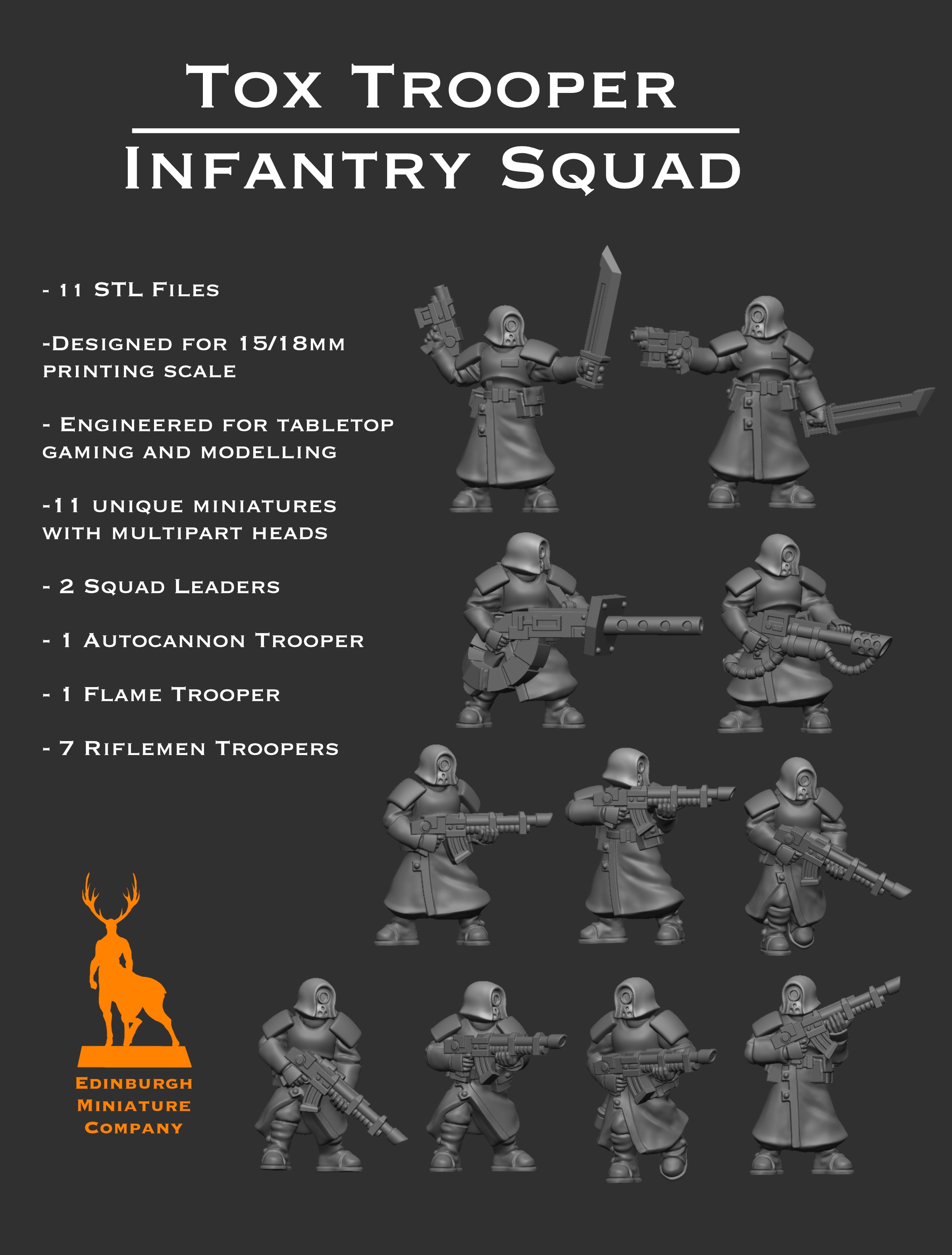 Tox Trooper Infantry Squad (15mm)